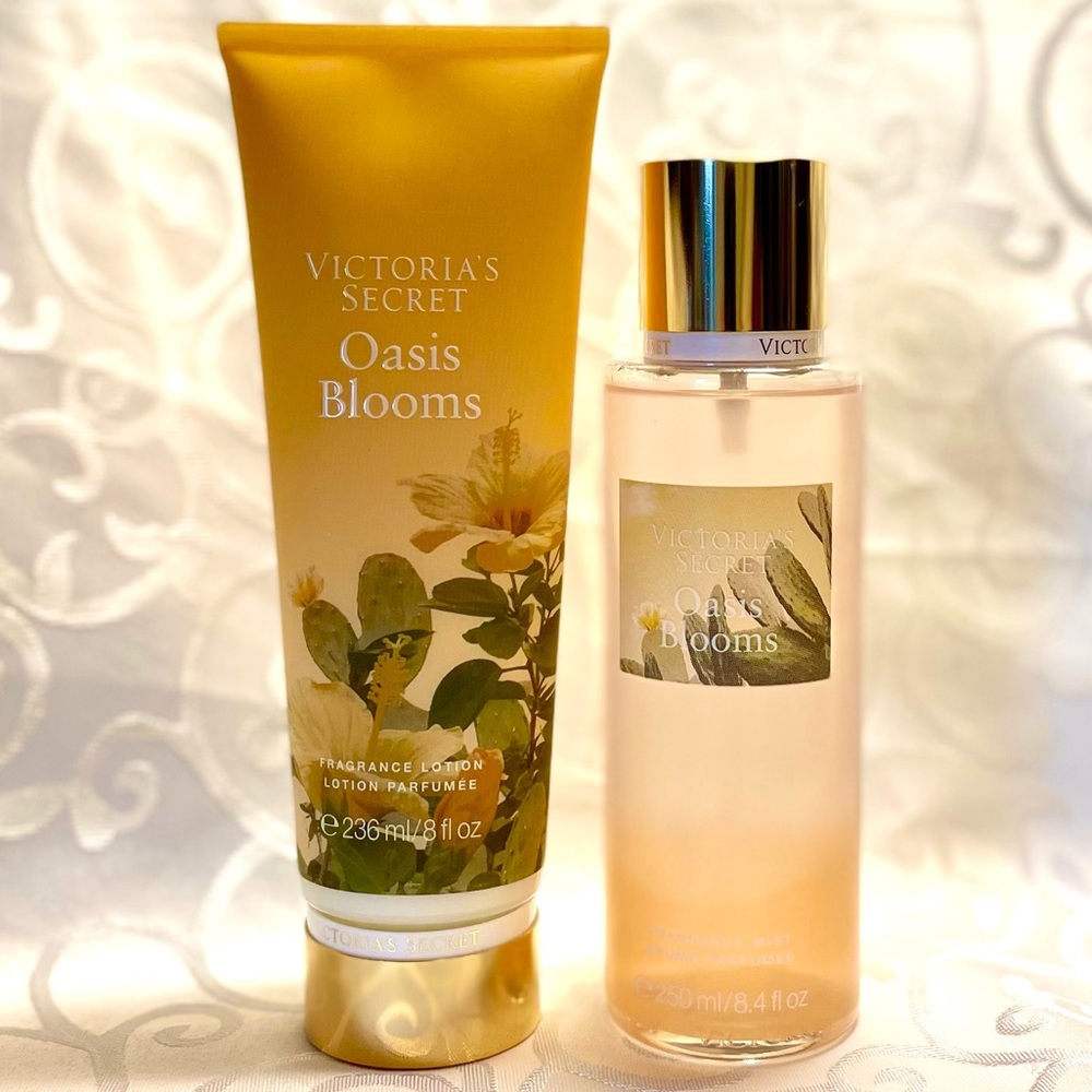 Victoria's Secret OASIS BLOOMS Citrus Flower & Coconut Musk Lotion + Mist SET